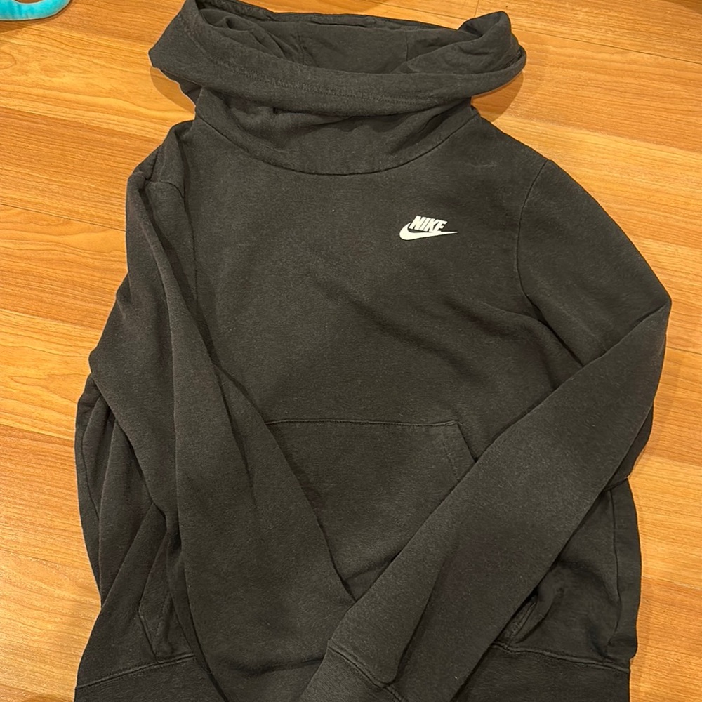 Black Cowl Neck Hoodie